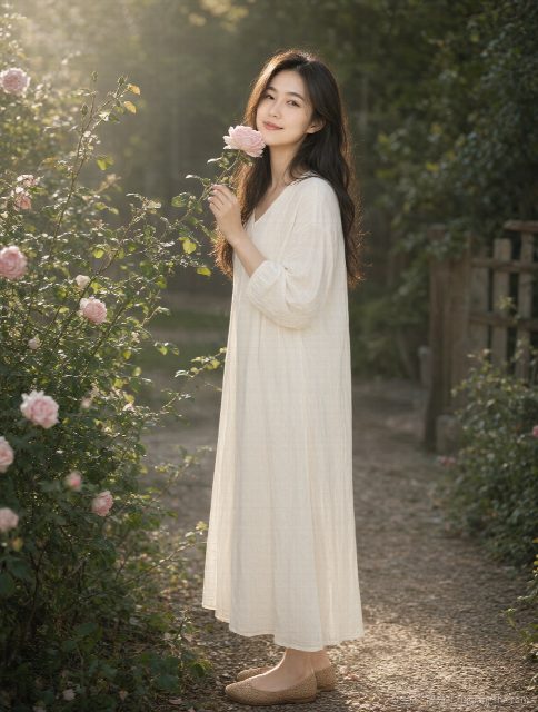 晨露花园晨光写真
