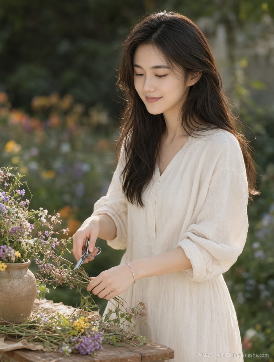 晨露花园晨光写真